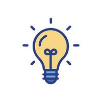 Stylized light bulb illustration symbolizing idea generation process vector