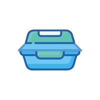 Reusable food storage container on White Background for preservation vector
