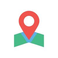 Clean and modern map pin icon on White Background vector