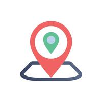 Flat design location marker graphic illustration on White Background vector