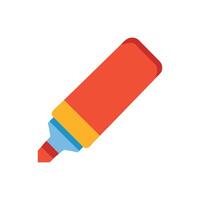 Red felt tip marker on a White Background isolated vector