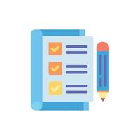 Digital checklist icon with pencil for task management vector