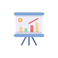 Presentation board showing data trends and business growth analysis vector