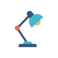 Modern desk lamp illustration against dark background visual concept vector