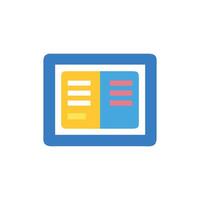 Colorful digital interface or panel with yellow and blue sections vector