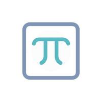 Abstract Pi Symbol in Frame with a Circular Backdrop vector