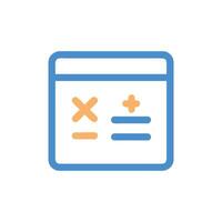Calculator icon for mathematical operations and financial calculations concept vector