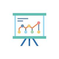 Colorful Chart on Presentation Board Showing Growth and Progress vector