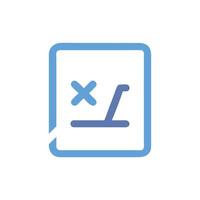 Light blue report icon with error and code symbol vector