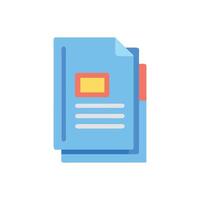Blue paper document stack for business or education concepts vector