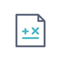 Digital math file icon on White Background flat design vector