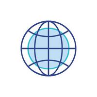 Geometric Globe Icon Illustrating Global Connectivity and Digital Communication vector