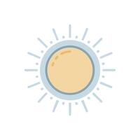 Stylized sun icon with rays on a White Background vector