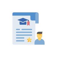 Graduation certificate graphic icon design with student present vector