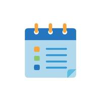 Blue Calendar with To Do List graphic icon design vector