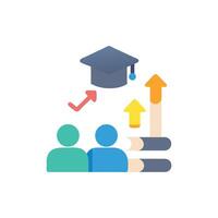 Conceptual graphic depicting higher education and career advancement path vector