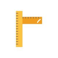 Right angle ruler on White Background, carpentry and construction vector