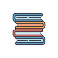 Stacked books design icon for education and knowledge vector