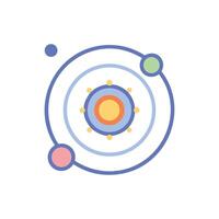 Minimalist Flat Design Illustration of a Solar System Model vector