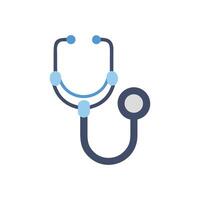 Simple flat design stethoscope illustration on White Background vector