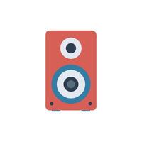 Retro speaker illustration in a flat style isolated vector
