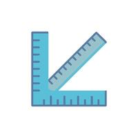 Isometric square ruler measuring tool on a White Background vector