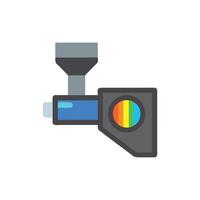 Abstract Icon of a Camera with Rainbow Lens Design vector