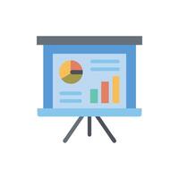 Business presentation board with chart and bar graph infographic vector
