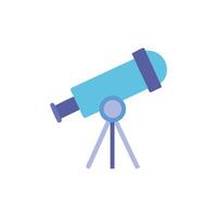 Flat telescope illustration isolated on White Background for astronomy concept vector