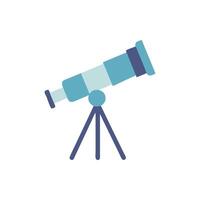 Illustration of telescope on a tripod against White Background vector