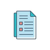 Checklist document with check boxes for task management design vector