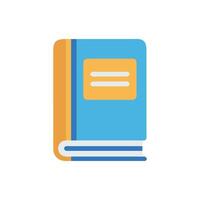 Stylized image of closed book with label on cover vector