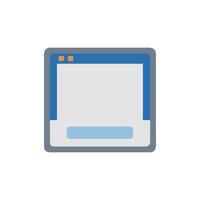 Simple browser window graphic on White Background for web design vector