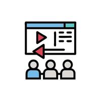 Team training program visualized with geometric shapes on White vector