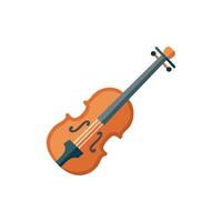 Flat design image of a violin on White vector