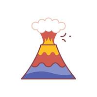 Stylized volcano eruption graphic element for design purposes vector