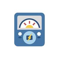 Blue electrical meter illustration on White Background for stock vector