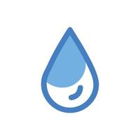 Clean drop on White Background with inner reflection vector
