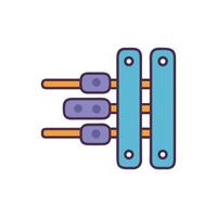 Abstract graphic server rack illustration on White Background vector