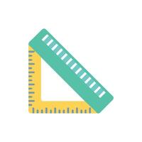 Triangle ruler measuring tool on a White Background isolated vector