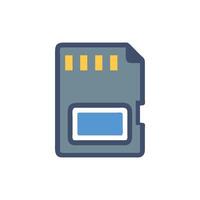 SD Card Icon for Digital Storage and Memory vector