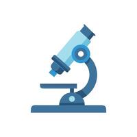 Flat design microscope illustration against a plain White Background vector