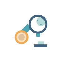 Flat design illustration of laboratory microscope on White Background vector