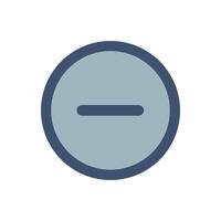 Simple subtraction icon representing decrease or removal option vector