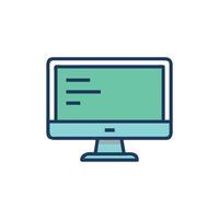 Modern computer screen interface design with simple document display vector