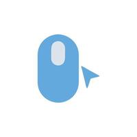 Computer mouse cursor icon modern flat design illustration vector