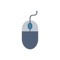 Simple Computer Mouse Illustration on White Background for Technology vector