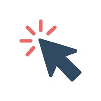 Mouse click cursor icon, hand pointer symbol on White vector