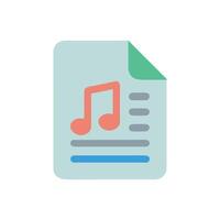 Musical document in a flat style icon vector