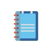 Flat design notebook with lines on a White Background vector